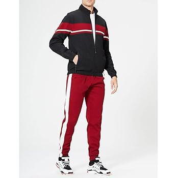 xzbailisha Men's 2 Piece Tracksuit Athletic Sports Casual